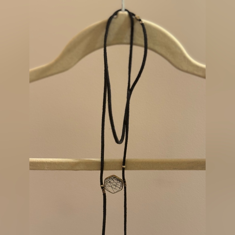 Elegant Black Layered Necklace with Gold Accents